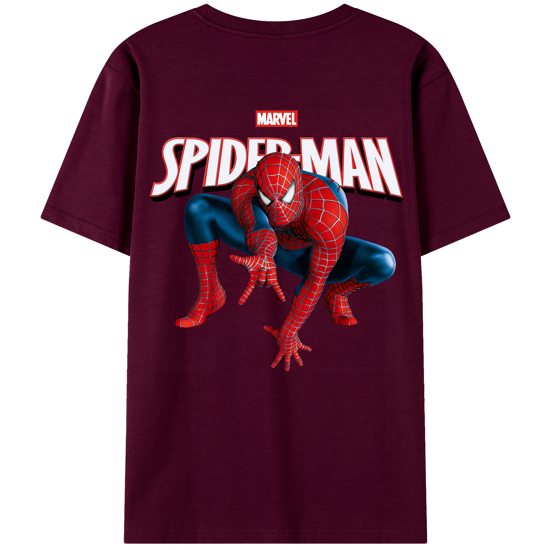 （画像用） Spider Man スパイダーマン レディース半袖Tシャツ(バックプリント)